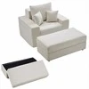 Gultas vidaus naudojimui, padidinta velvetinė skaitymo kėdė su pufu, gili sėdynė, modulinė sofa poilsiui, minkštas fotelis