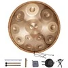 Handpan būgnas 22", 12 natų, D minor, plieno mušamasis instrumentas su plaktuku, liežuvinis būgnas, tank drum