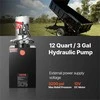 Hidraulinis agregatas savivarčių priekaboms ir automobilių keltuvams, dvigubo veikimo su 12 L metaliniu rezervuaru, DC 12V siurblys, 22 MPa maksimalus slėgis, hidraulinė stotelė