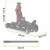 Hidraulinis automobilinis domkratas, žemo profilio grindų domkratas, 2.5 tonos keliamoji galia, sunkiasvoris plieno domkratas, automobilių keltuvas garažui ir dirbtuvėms