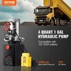 Hidraulinis siurblys savivarčiai priekabai, 3,78 litro vieno veikimo maitinimo blokas, 12 V nuolatinės srovės hidraulinis maitinimo blokas
