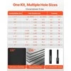 Hidraulinis skylių kirtimo rinkinys, 10 matricų metalinėms elektros spintoms, 12.7 iki 101.6 mm skylių darymo įrankis, lakštinio metalo perforatorius