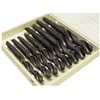 HSS grąžtų rinkinys, 24-44mm skylių pjovimo rinkinys, didelio skersmens grąžtai medienai ir metalui, MK3 ir MK4 kotai