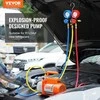 HVAC vakuuminio siurblio rinkinys, 100 l/min 1/5 AG AC šaltnešio atgavimo įrankis, skirtas R134a, R1234yf, su kolektoriaus manometru ir 3 spalvų žarna