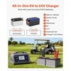 Išmanusis akumuliatorių įkroviklis 25A 6V 12V 24V Ličio LiFePO4 švino rūgšties, LCD ekranas, impulsinis palaikymo įrenginys desulfatorius, nešiojama rankena, greitas aušinimas