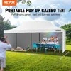 Iššokanti palapinė 3.04x6.09 m, su sienomis ir ratukais, balta pavėsinė, lauko renginiams, nešiojama pastogė, sulankstoma palapinė, greitai pastatoma pavėsinė