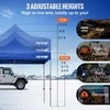 Iššokanti palapinė, 3x3 metrų lauko pavėsinė, nuimamos šoninės sienelės, vandeniui atspari pastogė vakarėliui, sodui, kiemui, mėlyna