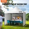 Iššokanti palapinė renginiams 3x3 m, su sienelėmis ir krepšiu, pavėsinė, balta šventinė palapinė, lauko palapinė