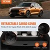 Ištraukiamas bagažinės uždangalas Toyota RAV4 2019-2025, vandeniui atspari apsauga, UV spinduliams atsparus galinis skydas, aliuminio lydinys ir PVC odos tekstūra, bagažinės užuolaida