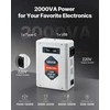 Įtampos keitiklis, 2000VA, 110V į 220V transformatorius, ES lizdo maitinimo adapteris, USB įkroviklis, LCD ekranas, įtampos reguliatorius