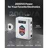 Įtampos keitiklis, 2000VA, 220V į 110V galios transformatorius su USB, JAV prietaisams, kelioninis maitinimo adapteris, įtampos reguliatorius