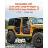 Jeep vamzdinės durys, 4 durų Jeep Wrangler JL vamzdinės durys, bekelės durys, nuimamos Jeep durys, Jeep Wrangler priedai