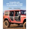 Jeep vamzdinės durys su DOT veidrodėliais, skirtos 2018-2026 Wrangler JL JLU ir Gladiator JT, 4 durų komplektas, plieninės bekelės pusinės durys, juodos