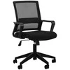 Juoda biuro kėdė, ergonomiškas dizainas, reguliuojamas aukštis, patogus sėdėjimas, kompiuterio kėdė, darbo kėdė