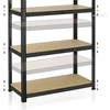 Juodas sandėliavimo stelažas 180x90x30 cm, 875 kg, lentynos, garažui, sandėliukui, dirbtuvėms