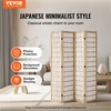 Kambario pertvara, 4 dalių japoniška sulankstoma širma privatumui, nešiojama pertvara namams, biurui, restoranui, natūralaus medžio rėmas, dekoratyvinė sienelė