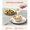 Keraminis indų rinkinys, 18 dalių, 6 asmenims, dramblio kaulo spalvos lėkštės ir dubenys, modernus minimalistinis, kasdieniam naudojimui, šeimos pietums, valgomasis servizas