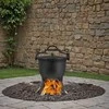 Ketaus puodas ant laužo, 8 l, nuimamomis kojomis - kazanams, troškiniams, sriuboms