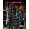 Kietas gitaros dėklas LES Paul, 41.34 col., neperšlampamas, juodas, gitarų dėklas, LP dėklas