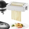 KitchenAid Makaronų gaminimo priedas pastatomam mikseriui, „trys viename“ nerūdijančio plieno kočiotuvas ir pjaustyklė, reguliuojamo storio makaronų mašinėlė, spagečių ir fettuccine pjaustymo rinkinys