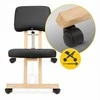 4Fizjo Klūpima kėdė, biurui ir namams, ergonominė laikysenos atrama, juoda reguliuojama klūpima kėdutė