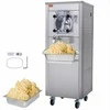 Komercinė ledų mašina, 18 L/H išeigos kietųjų ledų gaminimo aparatas, 1600W vieno skonio su ratukais, nerūdijančio plieno cilindras restoranams, kavinėms