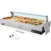 Komercinis maisto šildytuvas, 1700W elektrinis garinis bain marie, nerūdijančio plieno bufeto serveris maitinimui