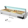 Komercinis maisto šildytuvas, 1700W elektrinis nerūdijančio plieno garų šildytuvas, 12 indų bufeto bain marie maitinimo įstaigoms