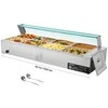 Komercinis maisto šildytuvas, 1700W elektrinis garinis bain marie, nerūdijančio plieno bufeto serveris maitinimui, restoranui, vakarėliui, 8 indų maisto šildytuvas