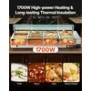 Komercinis maisto šildytuvas, 1700W elektrinis nerūdijančio plieno garų šildytuvas, 12 indų bufeto bain marie maitinimo įstaigoms