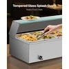 Komercinis maisto šildytuvas, elektrinis nerūdijančio plieno garinis bain marie, 6 indų maisto laikymo stotis, maitinimo bufeto šildytuvas