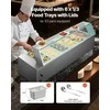 Komercinis maisto šildytuvas, elektrinis nerūdijančio plieno garinis bain marie, 6 indų maisto laikymo stotis, maitinimo bufeto šildytuvas