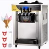 Komercinis minkštų ledų aparatas, stalinis, 2x6L talpa, LCD ekranas, pūtimo funkcija, trūkumo signalizacija, 22-30L išeiga, šaldyto jogurto gaminimo įranga restoranams ir užkandinėms