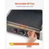 Komercinis paninis grilis 2200W, elektrinis sumuštinių keptuvas, nerūdijančio plieno presas, 34x23 cm rifliuota emaliuota plokštė, temperatūros reguliavimas, profesionalus kontaktinis grilis