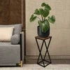 Konel Rustic metalinis gėlių stovas su mediniu viršumi, 62 cm