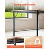 Konferencijų stalas, 1800 mm biuro susitikimų stalas 6-8 asmenims, modernus stačiakampis seminarų stalas su metalinėmis kojomis, lengvas surinkimas, rudas, posėdžių stalas, darbo stalas