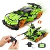 Konstruktorius vaikams: 2in1 robotas-automobilis valdomas pulteliu/programėle, edukacinis rinkinys, RC robotas, mašina