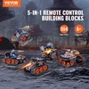 Konstruktorius vaikams 5in1: robotas, mašina valdoma pulteliu. Edukaciniai žaislai, robotų rinkinys, inžinerinis konstruktorius.