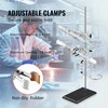 Laboratorinis retortos stovas filtravimui kaitinimui titravimui, nerūdijančio plieno ir ketaus reguliuojami gnybtai, dvigubas laboratorinio stovo rinkinys, laboratorinis laikiklis