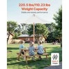 Lauko baldų komplektas Eglių Medienos Iškylos Stalas su Suolais, Lauko Valgomojo Stalas, su Nuimamu Skėčiu, Kiemo Baldų Komplektas Šeimai, Sodo Stalas, Terasos Baldai