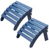 Sulankstomas HDPE Adirondack pakojis, lauko poilsio kėdės pakojis, mėlynas, patogus, kojų atrama, sodo baldas
