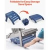 Sulankstomas HDPE Adirondack pakojis, lauko poilsio kėdės pakojis, mėlynas, patogus, kojų atrama, sodo baldas
