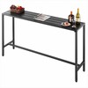 Lauko baro stalas, vandeniui atsparus stalviršis ir tvirtas metalinis rėmas, 160 x 37.5 cm, balkonui, kiemui, zonai prie baseino, terasos baro stalas, aukštas valgomojo stalas