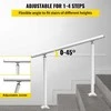 Lauko laiptų turėklas, Reguliuojamas, Aliuminis, 75 kg, Sauga, Įveikimas