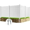 Lauko šiukšlių dėžių ir kondicionierių uždanga, 4 dalių horizontali PVC tvora 127x127cm, baseino įrangos uždanga, balta plastikinė lauko pertvara, kiemo įrangos paslėpimas