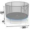 Lauko trampolinas 183 cm su apsauginiu tinklu ir kopėčiomis, sodo trampolinas, vaikiškas trampolinas, apvalus trampolinas