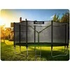 Lauko trampolinas 435 cm su apsauginiu tinklu ir kopėčiomis, didelis trampolinas, sodo trampolinas su apsauginiu tinklu, lauko šokinėjimo trampolinas