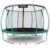Lauko Trampolinas 435cm su Apsauginiu Tinklu, Metalinėmis Kopėčiomis, Didelis Trampolinas, Apvalus Trampolinas Vaikams, Sodo Trampolinas