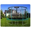Lauko Trampolinas 435cm su Apsauginiu Tinklu, Metalinėmis Kopėčiomis, Didelis Trampolinas, Apvalus Trampolinas Vaikams, Sodo Trampolinas