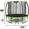 Lauko trampolinas su vidiniu apsauginiu tinklu, 312 cm apvalus trampolinas, trampolinas kieme, sodo trampolinas